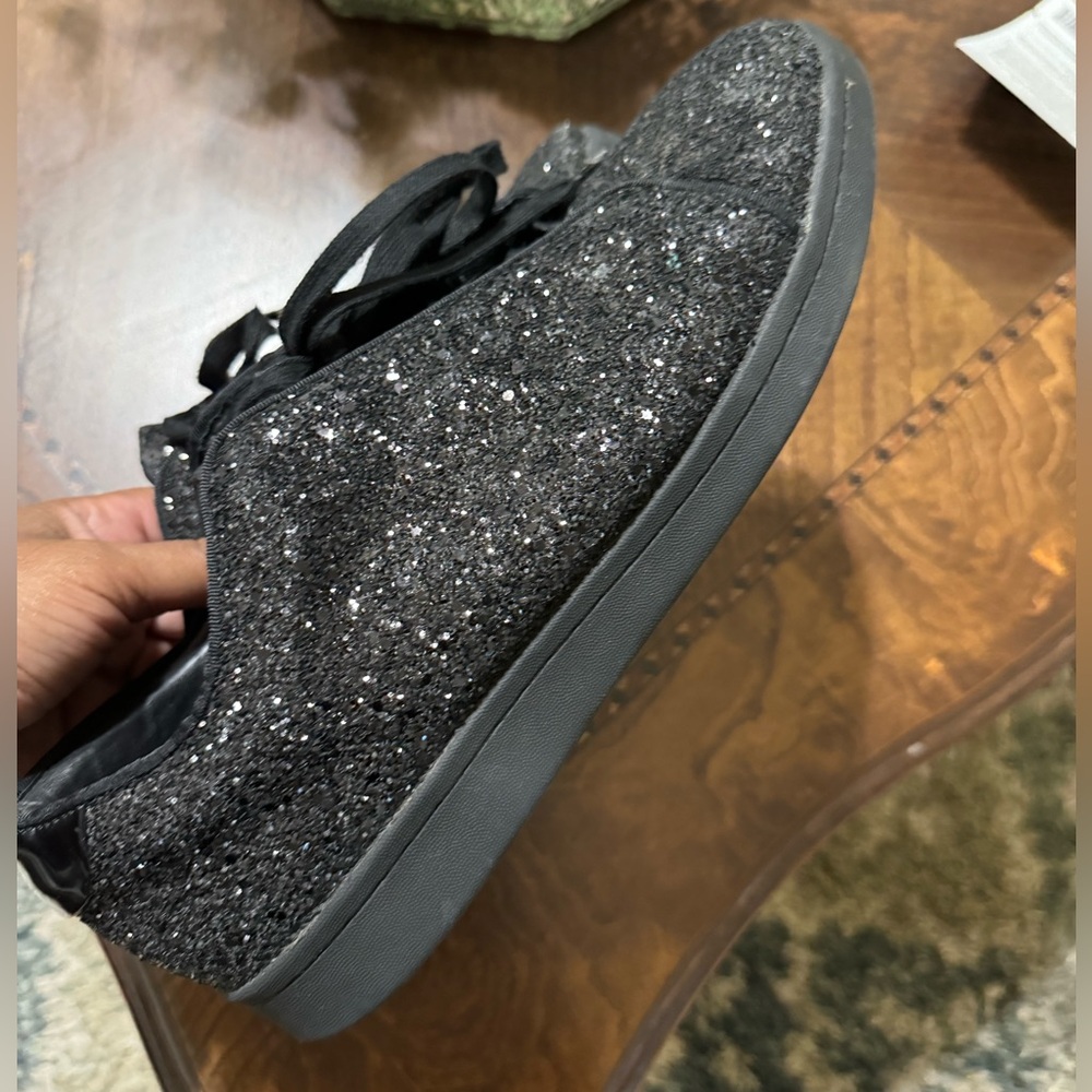 Zara men’s size 44 US 10 Men’s black sneaker Glitter pre owned